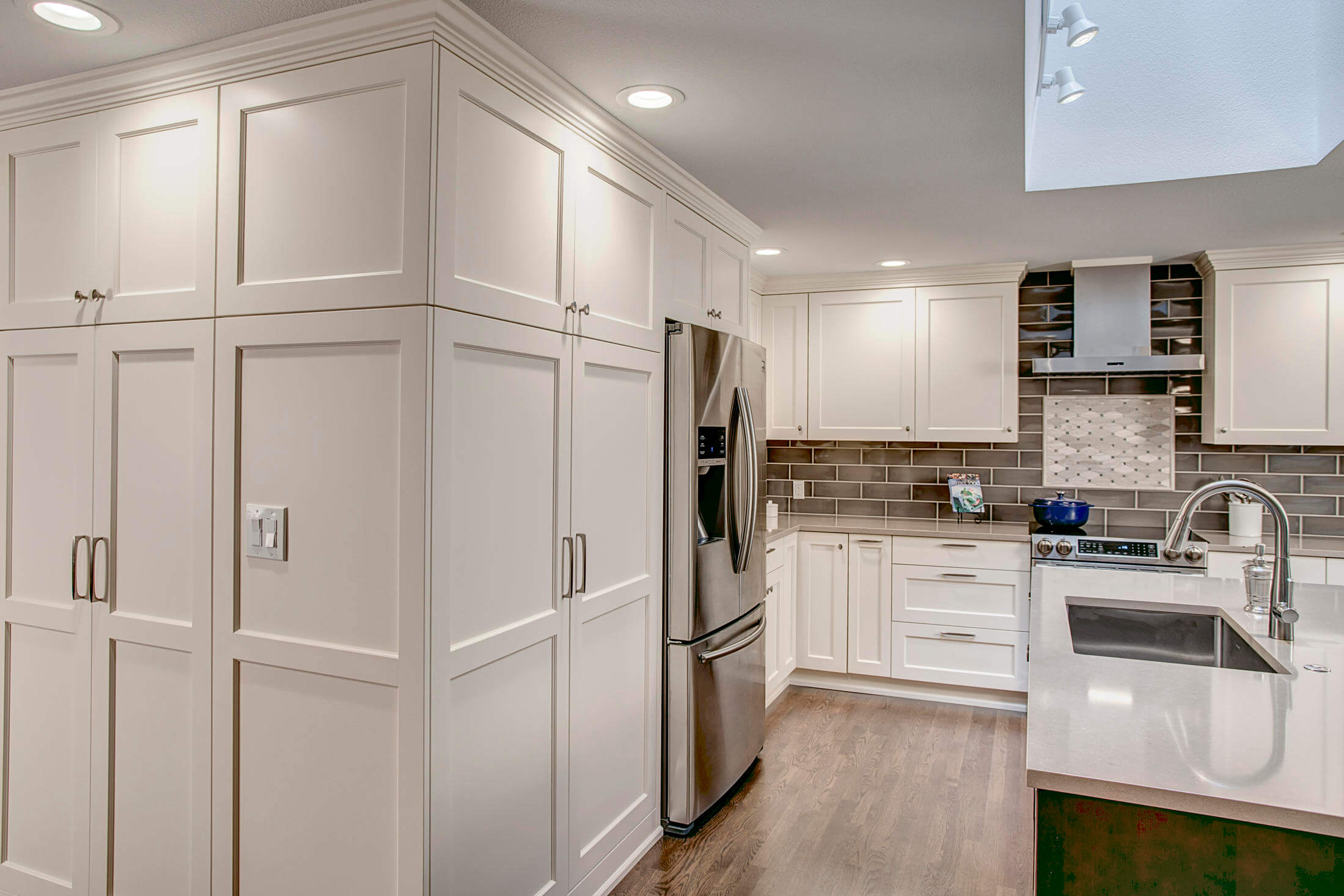 Floor to ceiling cabinet pantry