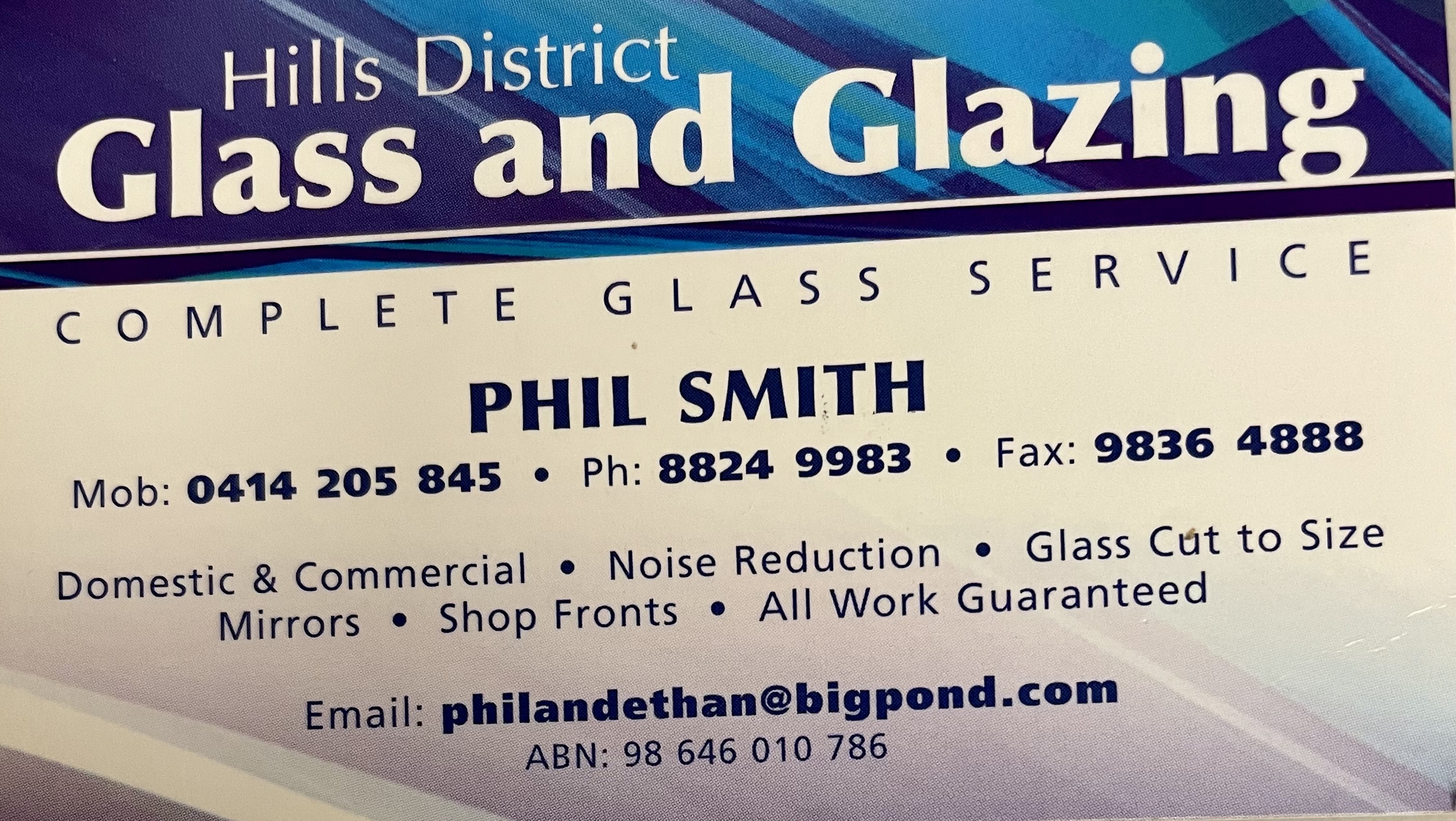 Hills Disctrict Glass & Glazing
