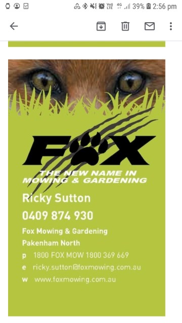 Fox Mowing & Gardening (Pakenham North) logo